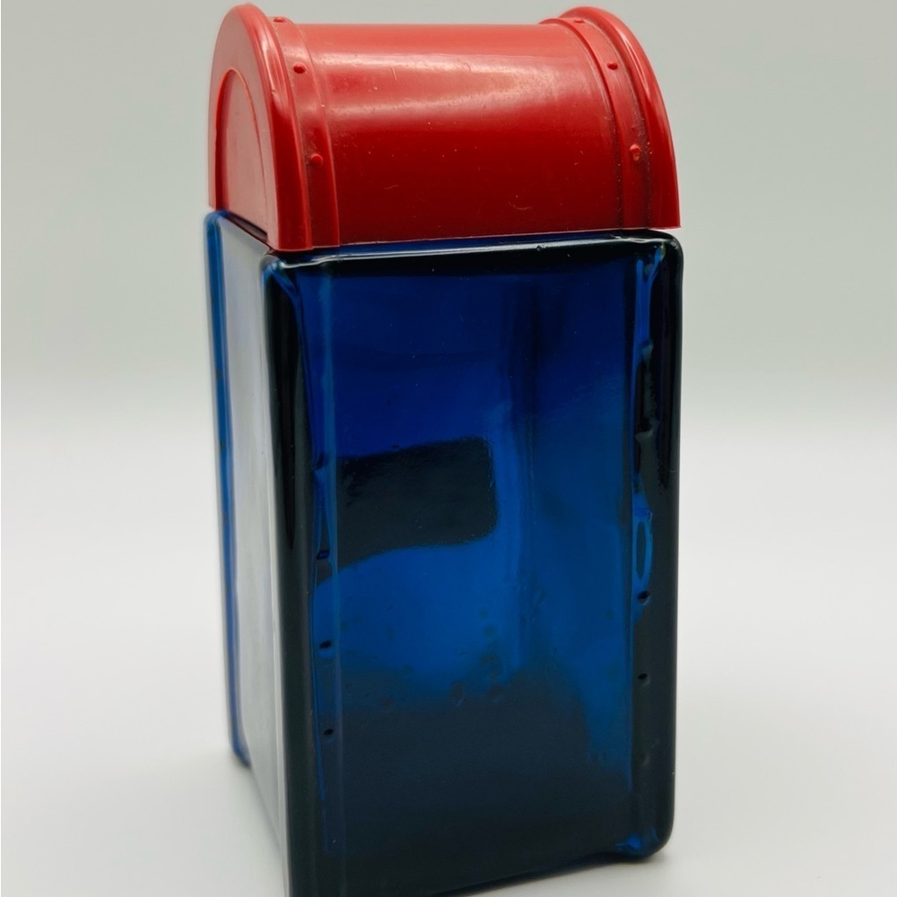 Vintage Avon First Class Male Mailbox Decanter Blue Glass 4oz - EMPTY - Picture 5 of 5